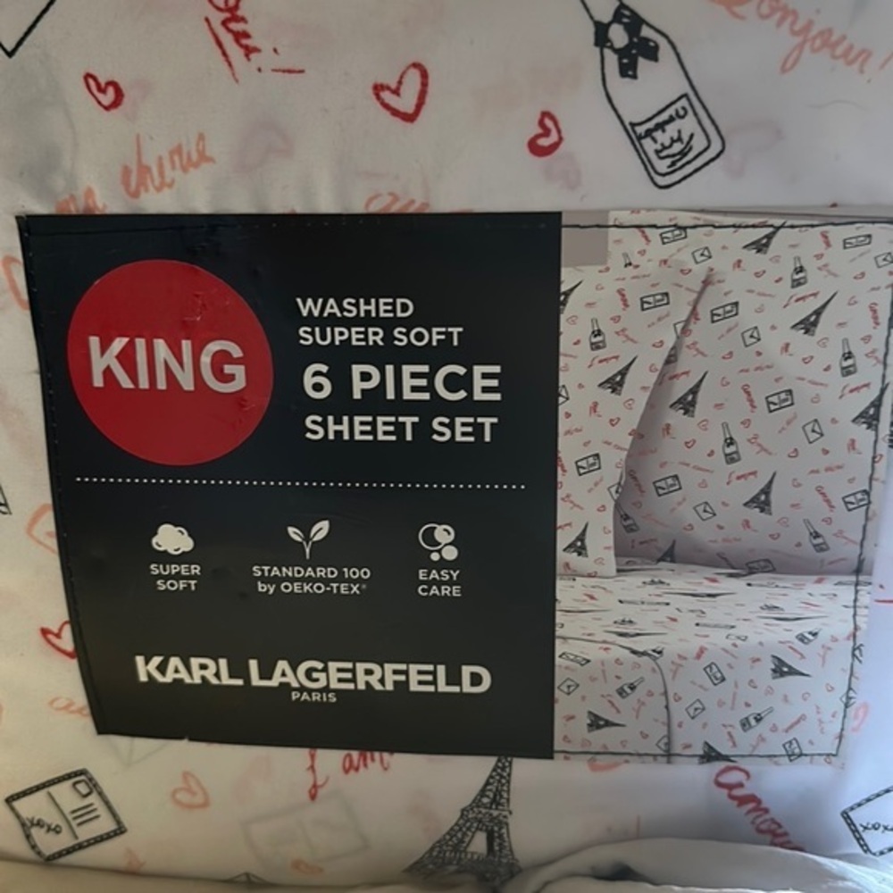 Karl lagerfeld king sheets set